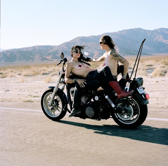 Girls on a motorcycle in Funabashi